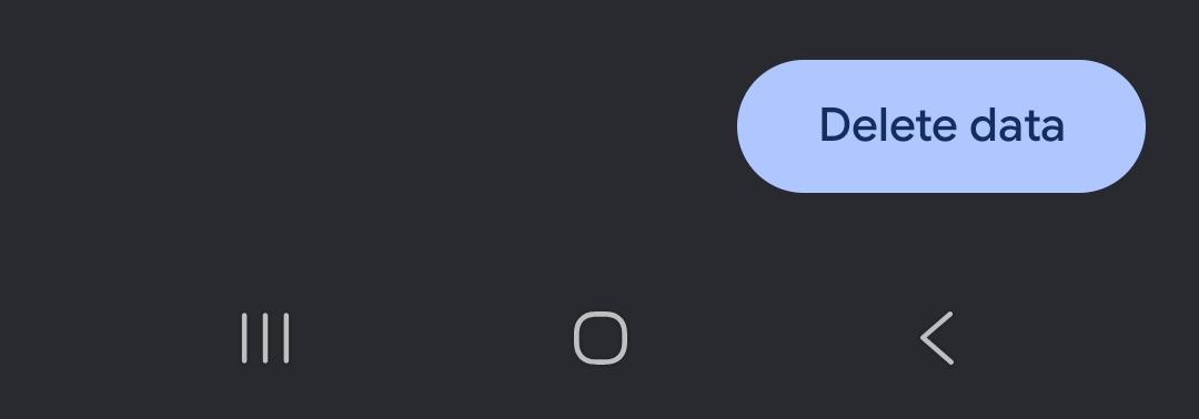 Step 5 - Tap Delete data to confirm
